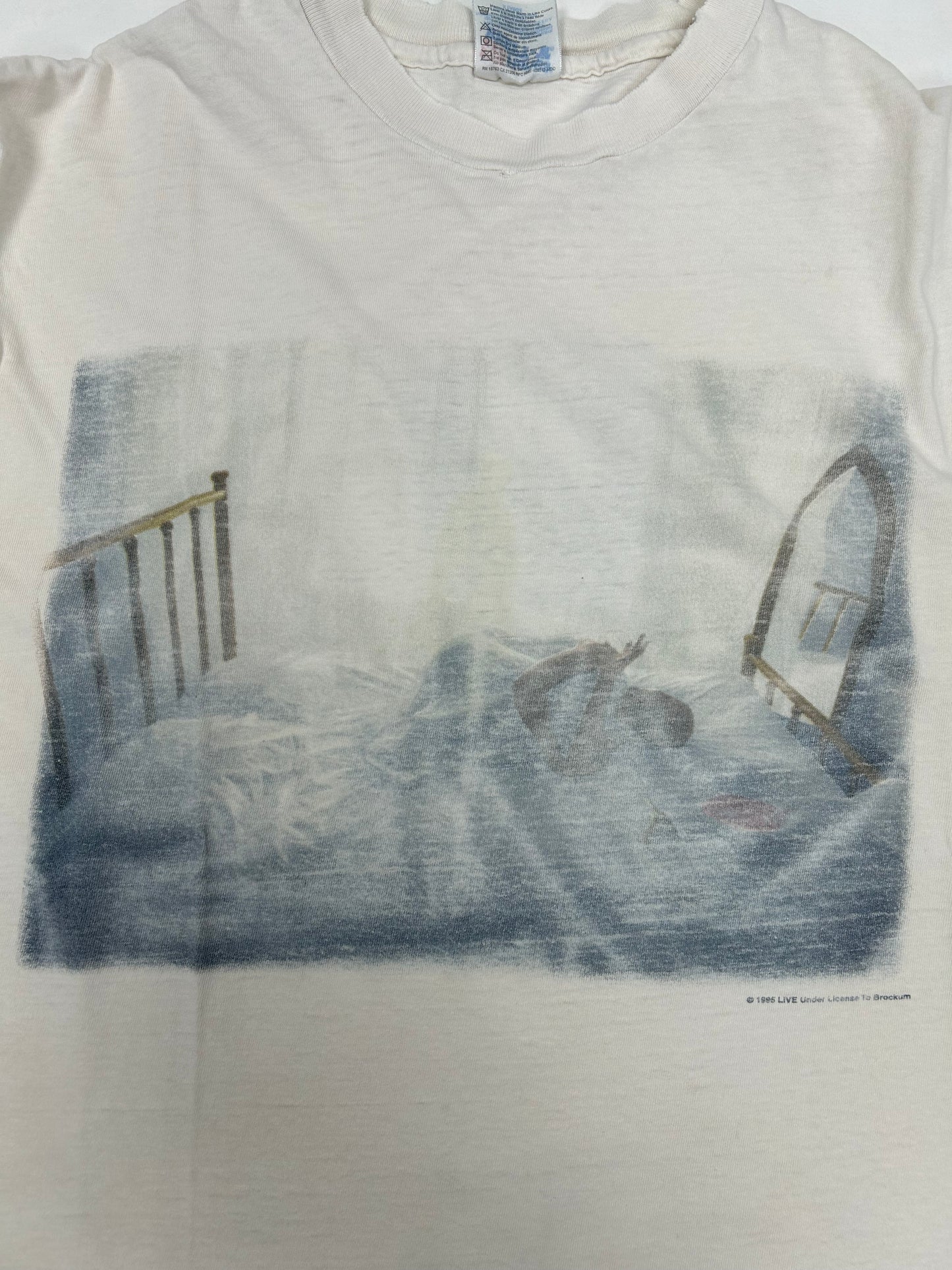 Vintage Live Throwing Cooper Lightning Crashes Music Band Tee 1995 Thrashed XL