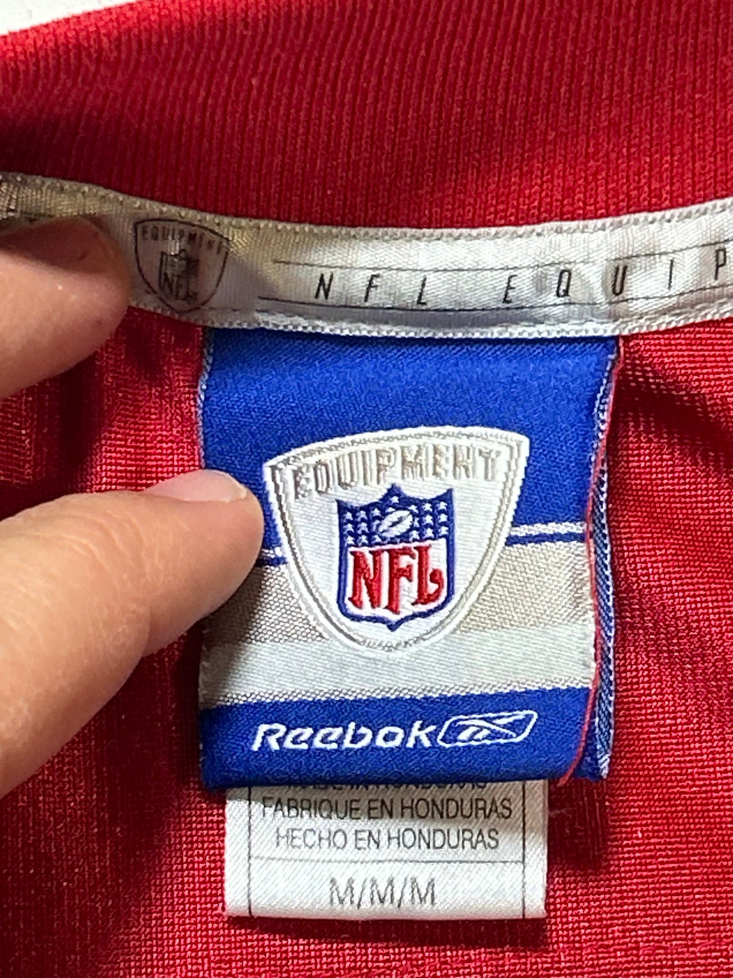 Vintage 00s Reebok NFL Equipment New York Giants Michael Strahan #92 Red Jersey Medium 22.5x30.5/33 Inchee