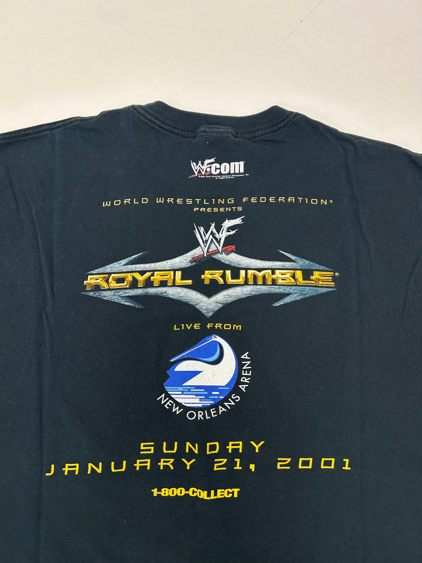 Vintage WWF Royal Rumble 2001 Wrestling Event Pay Per View Shirt WWE 2XL Rare