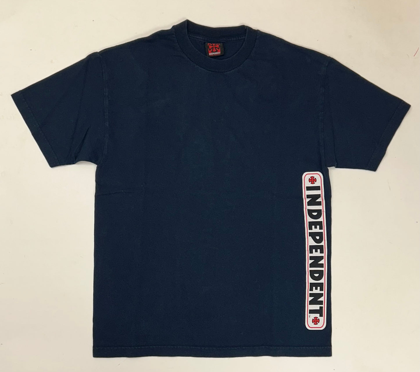 Vintage Independent Truck Company Skateboard Tee Navy Large 21.25x29 Inches Made In USA