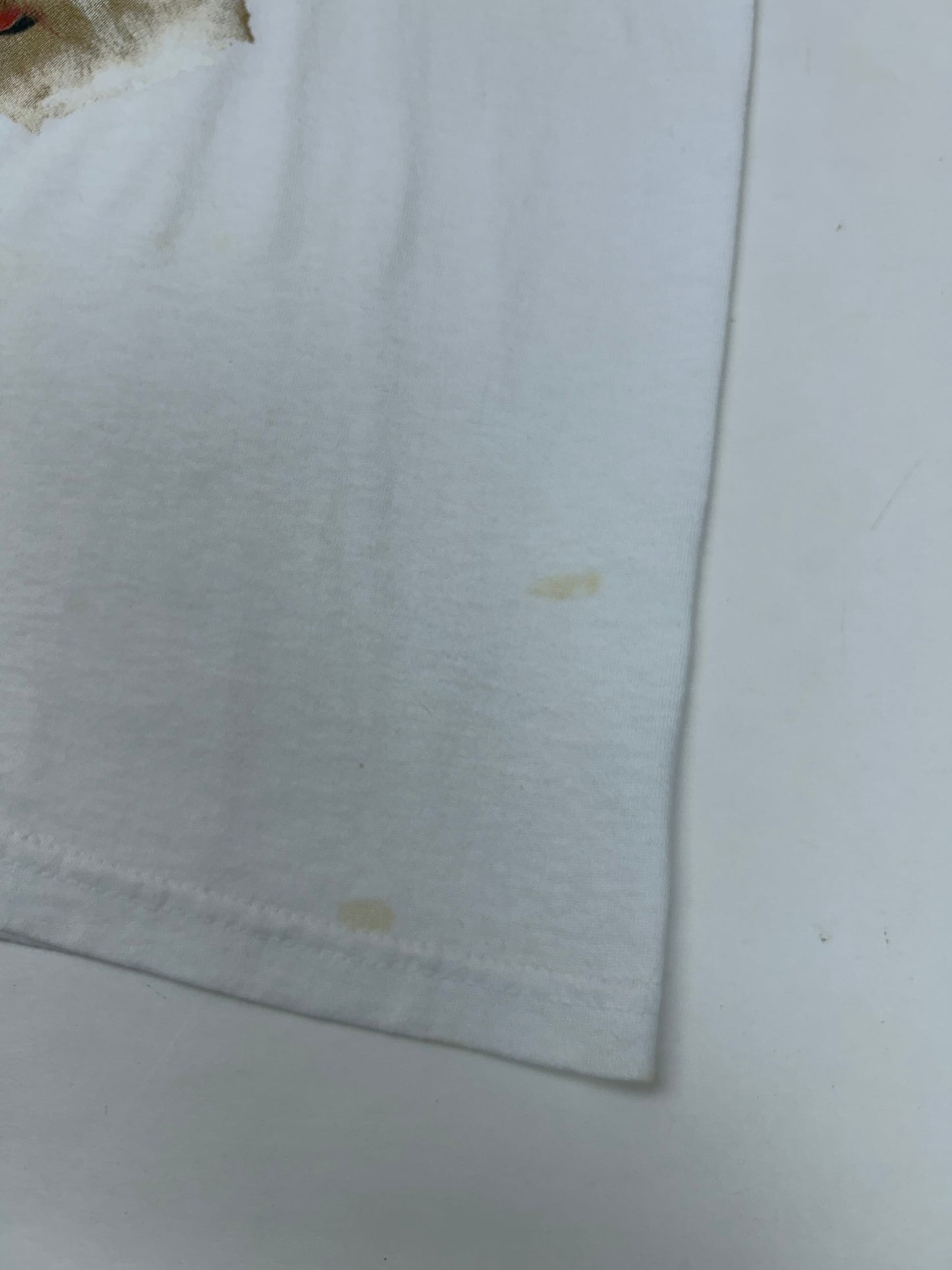 Vintage 00s Dog Print Tee Medium 20.25x26.75 Inches As Is White