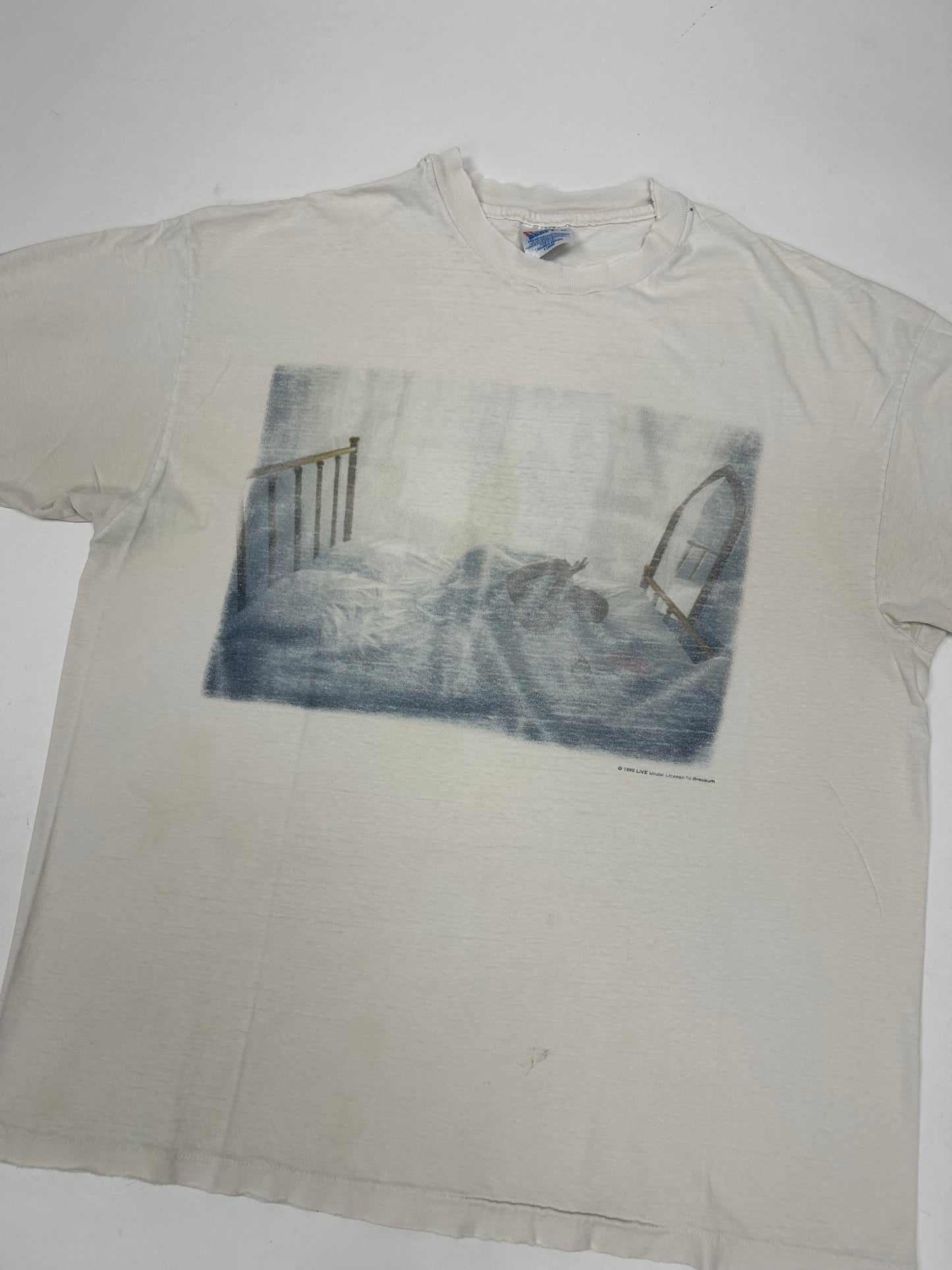 Vintage Live Throwing Cooper Lightning Crashes Music Band Tee 1995 Thrashed XL