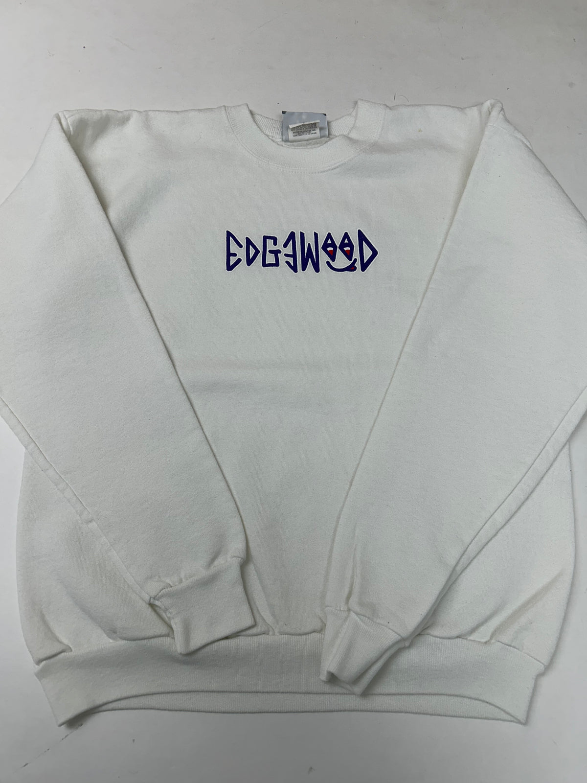 Edgewood New Jersey Deeper Than The Roots Crewneck Sweatshirts Lee Tag 50/50 Blend USA White As Is M/S Fit 21.75x25.25 Inches
