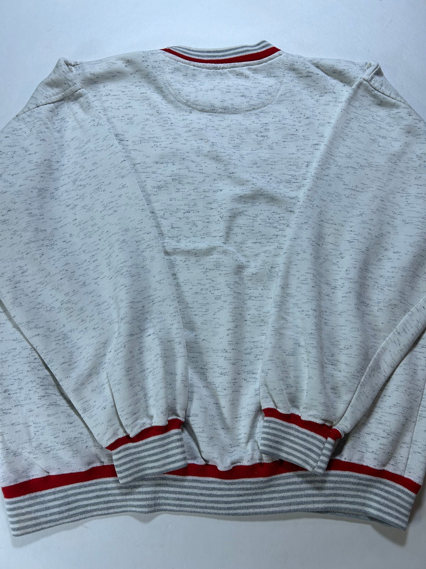 Vintage Gear For Sports Rider University College Crewneck Sweatshirt Boxy Mediumish Fit 23.25x25.75 Inches Gray