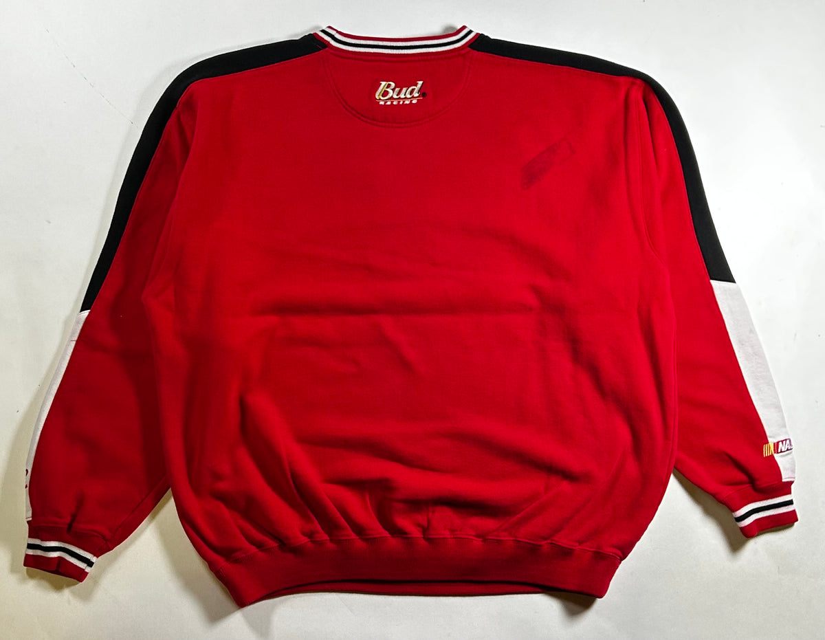 Vintage Chase Authentics NASCAR Dale Earnhardt Jr. # 8 Bud Racing Crewneck Sweatshirt Has Mark On The Back XL 27.5x28.25 Inches