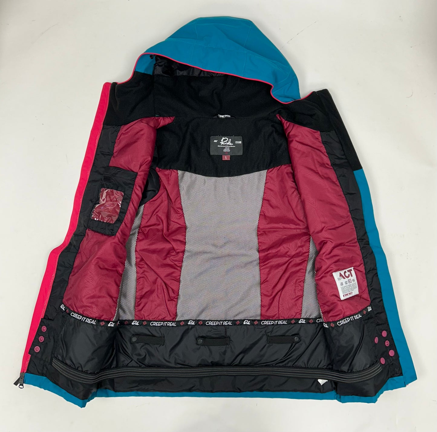 Vintage RIDE Snowboard 10k Strata HD 10 Jacket Large 23.5x30.5 Inches Ski Snowboarding