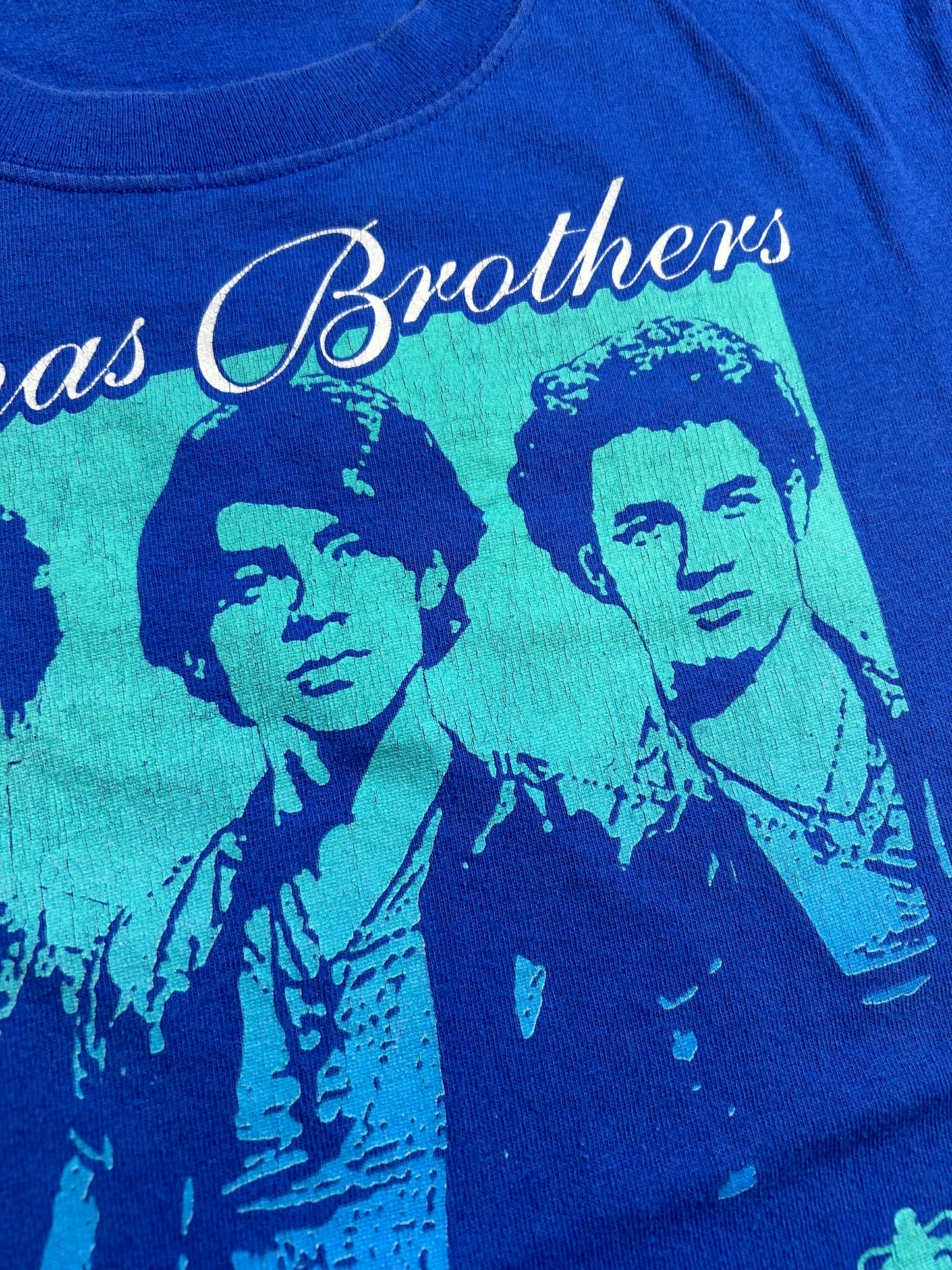 Vintage Jonas Brothers World Tour 2009 Shirt Blue Concert Band Tee Small 18x25 Inches As Is