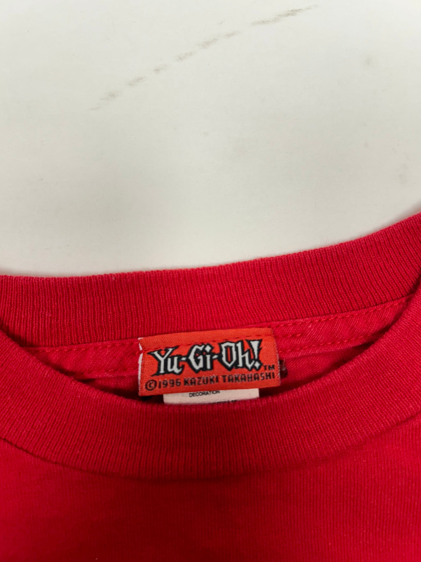 Vintage Shonen Jump Yugioh Graphic Kids Long Sleeve Shirt 16.75x18.25 Inches Childrens Large/Medium Red