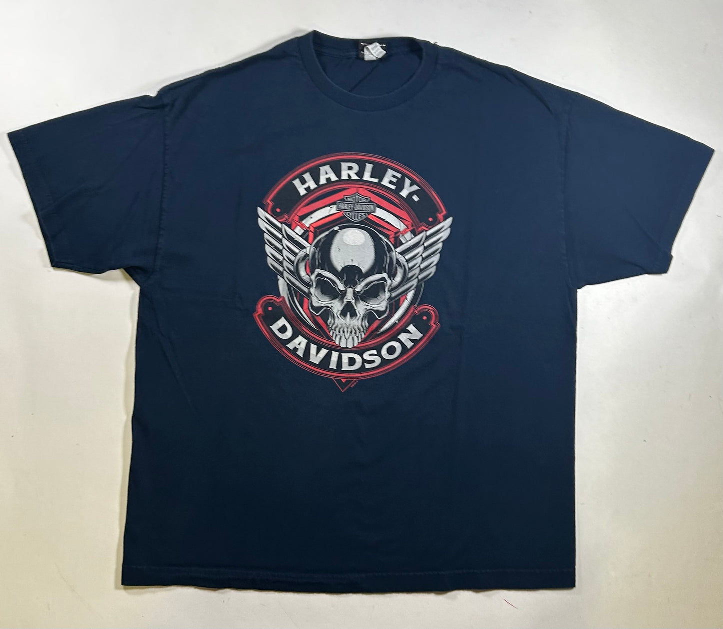 2018 Harley Davidson Motorcycles American Eagle Graphic S&P Williamstown, WV Dealer Tee 2XL 25.75x31.75 Inches Navy
