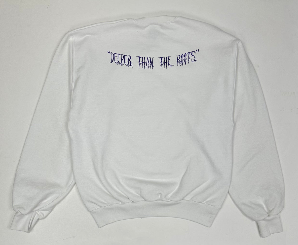 Edgewood NJ “Deeper Than The Roots.” First Edition Crewneck Sweatshirt Tagged Small 20.5x24 Inches White Jerzees 00s Mexico