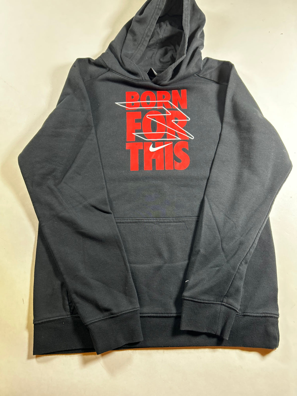 Nike Russell Wilson 3 Brand Born For This Hoodie Sweatshirt Youth XL 19.75x26 Inches