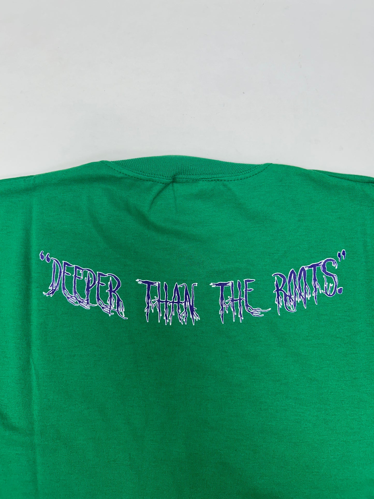 Edgewood NJ “Deeper Than The Roots.” First Edition Tee Large 21.5x28.5 Inches JERZEES 50/50 Blend Made In USA Kelley Green