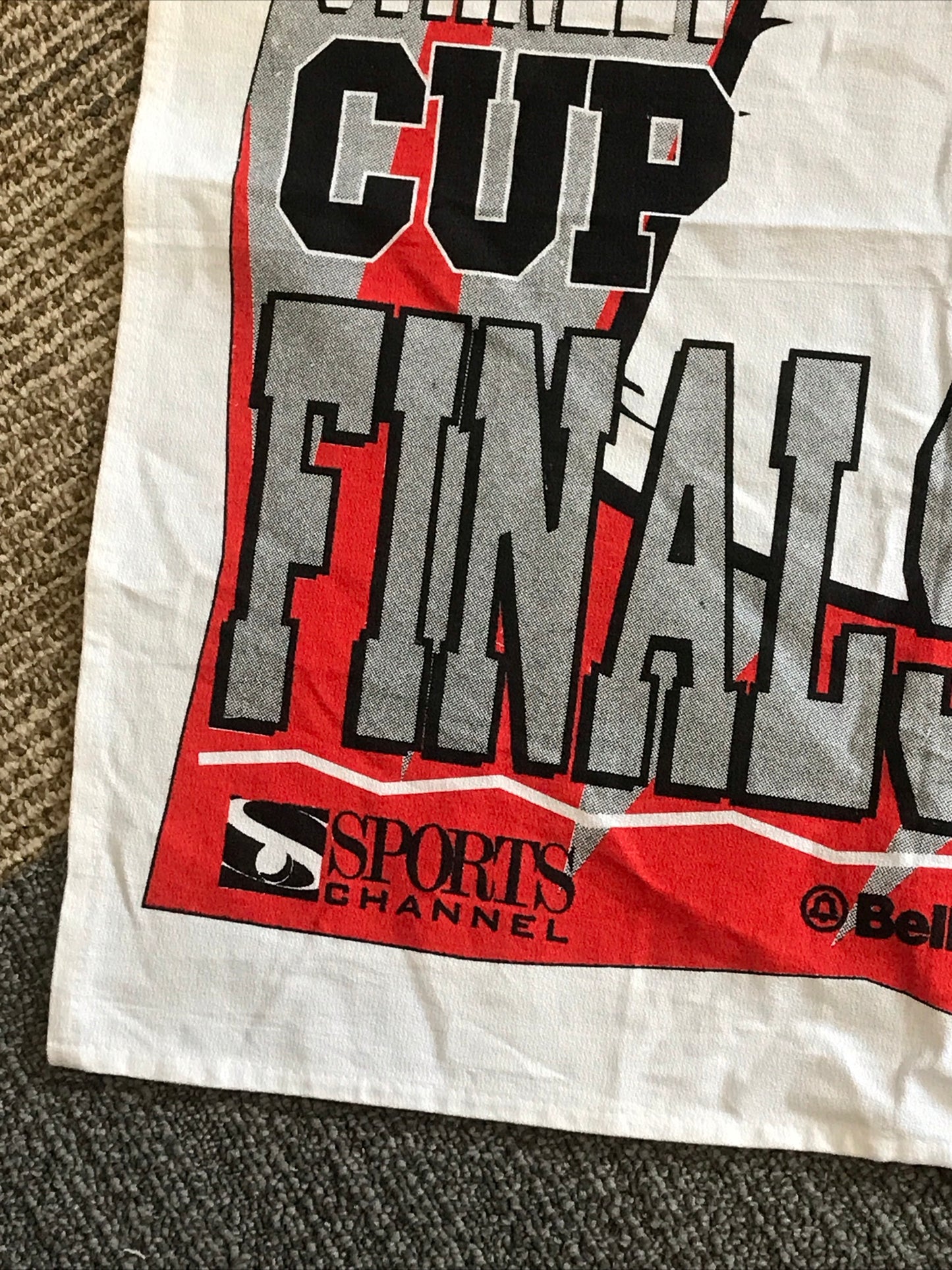 Vintage 1995 NHL New Jersey Devils Rally Towel Stanley Cup Finals Championship