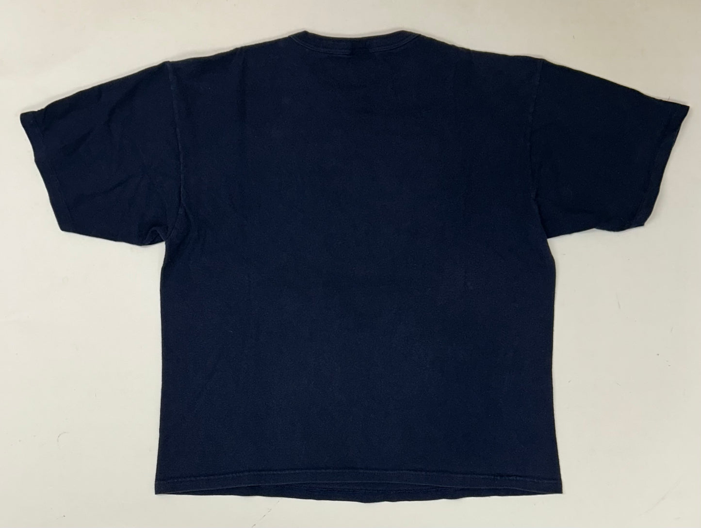 Vintage Champion 1996 Atalanta Olympics Embroidered Logo Tee Navy XL 24.25x28.5 Inches