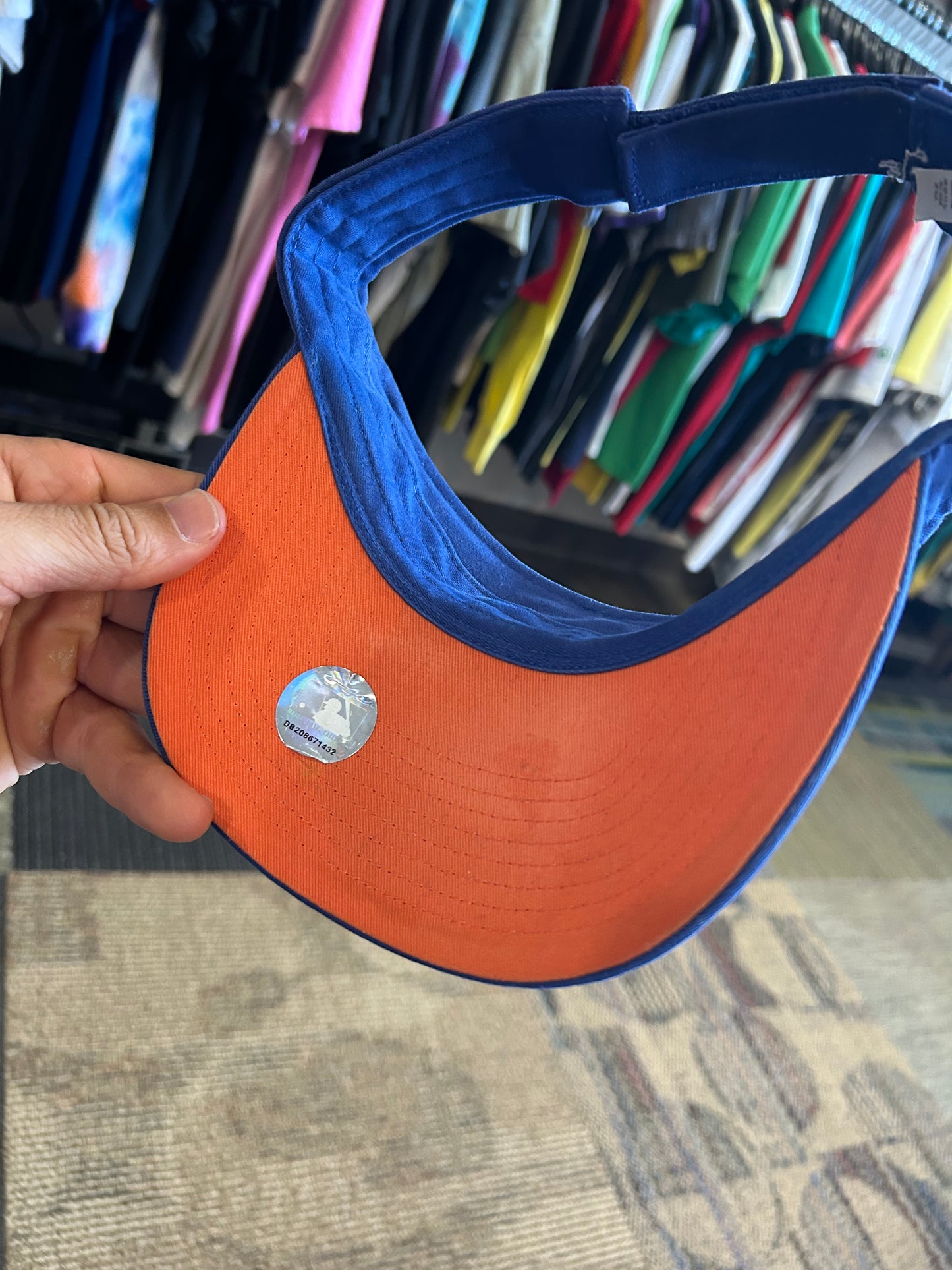 Vintage 00s Nike Team New York Mets MLB Visor Hat Adjustable One Size Fits Most Adult