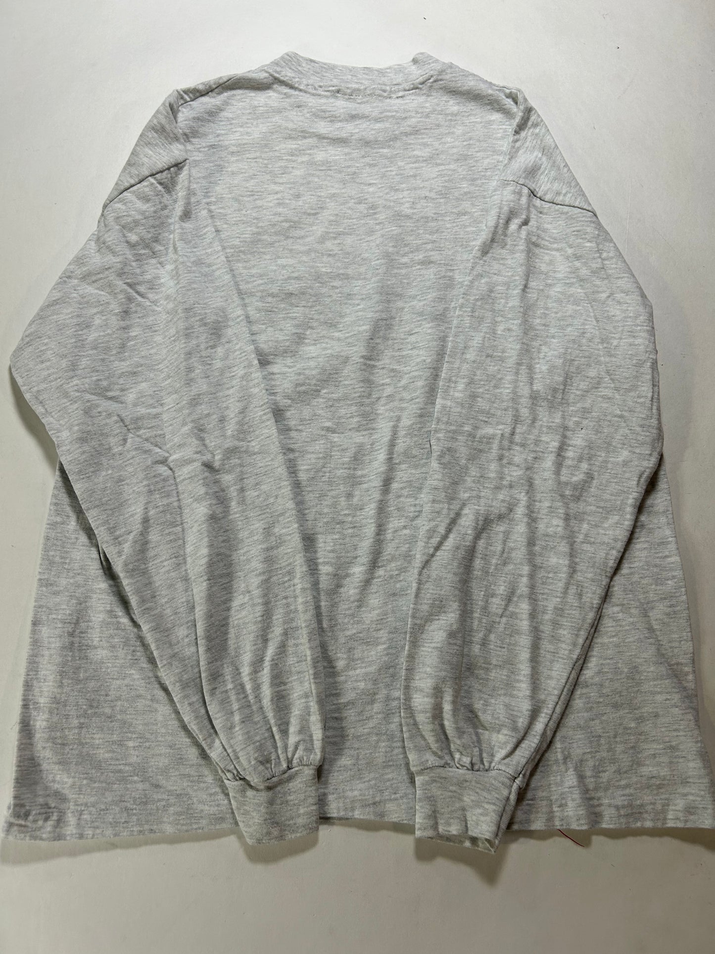 Vintage 90s San Francisco Sailboats Graphic Long Sleeve Tee Large/Medium 21.5x27 Inches Gray