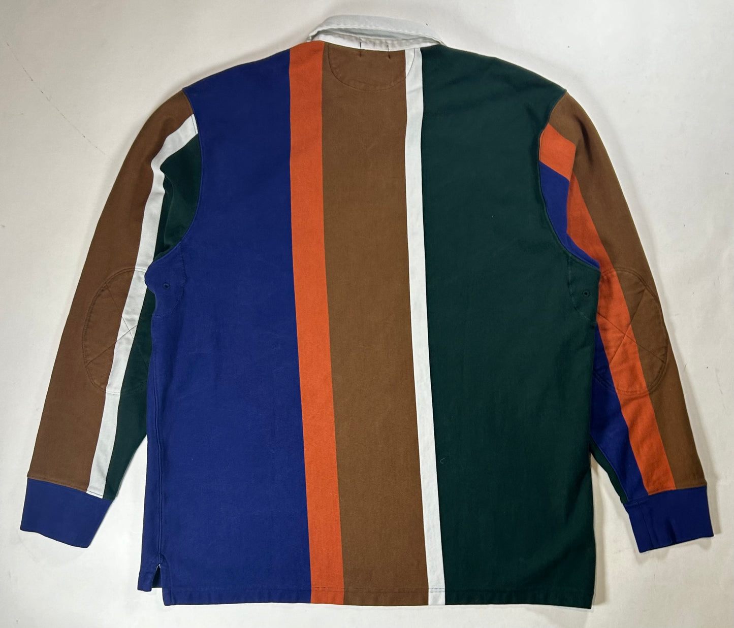 J. Crew Rugby Polo Big Stripe Color Long Sleeve Shirt XL 25x30.25 Inches FA22