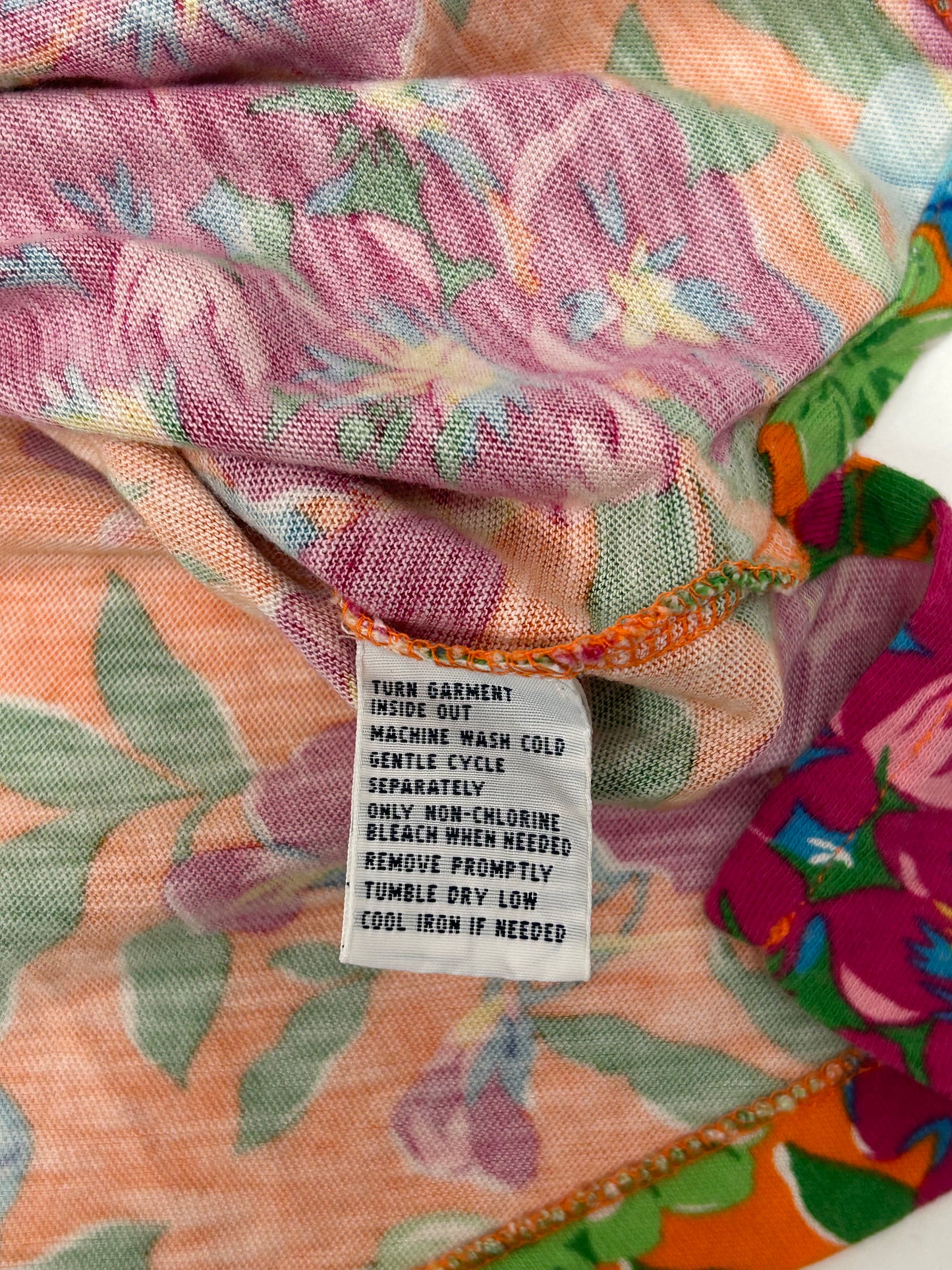 Vintage Polo Ralph Lauren Floral Pattern Hawaiian Polo Shirt XL Orange PCO-22W