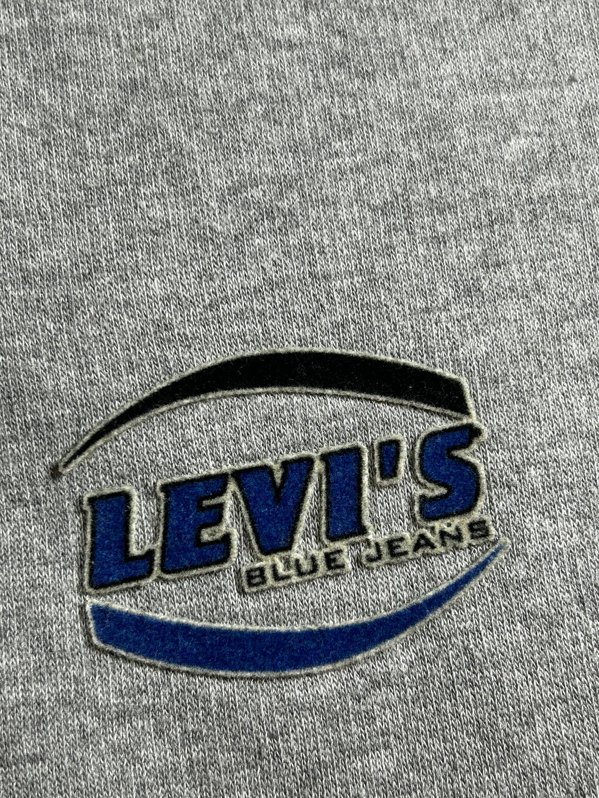 Vintage Levi’s Blue Jeans Zip Hooded Sweatshirt Large 25.75x29.5 Inches