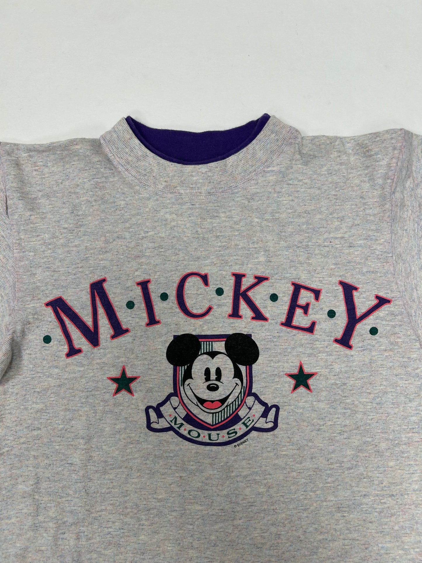 Vintage 90s Disney Mickey Mouse Gear For Sports Tee Small Rollup Sleeves Small 18x25.25 Inches