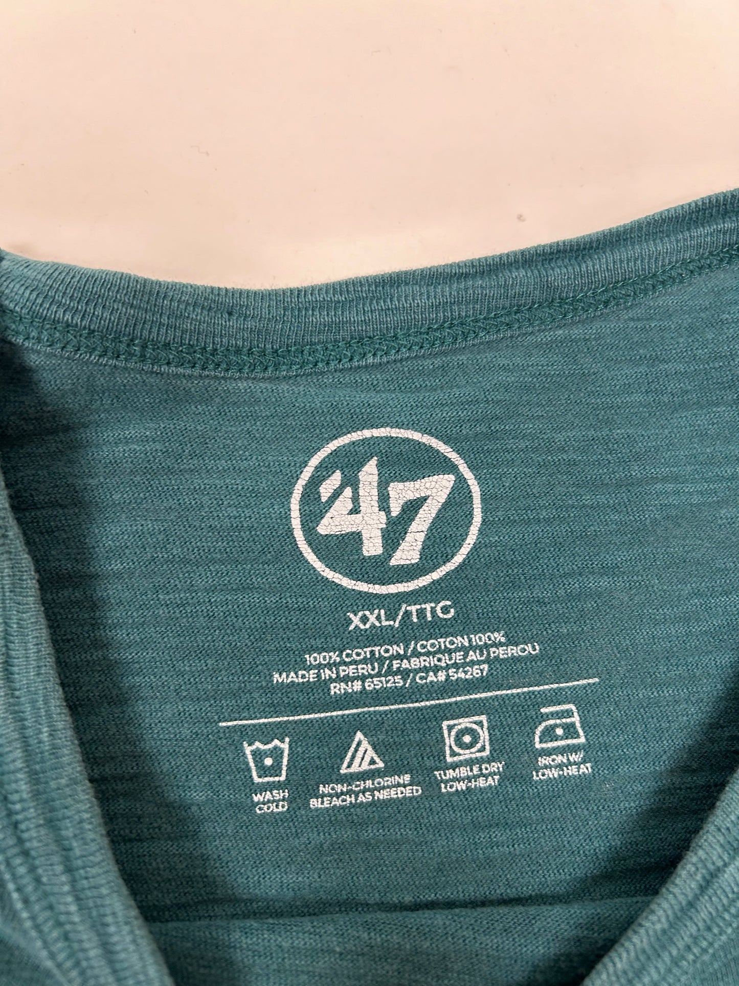 ‘47 Brand Eagles Tee 2XL 25.75x29.5 Inches