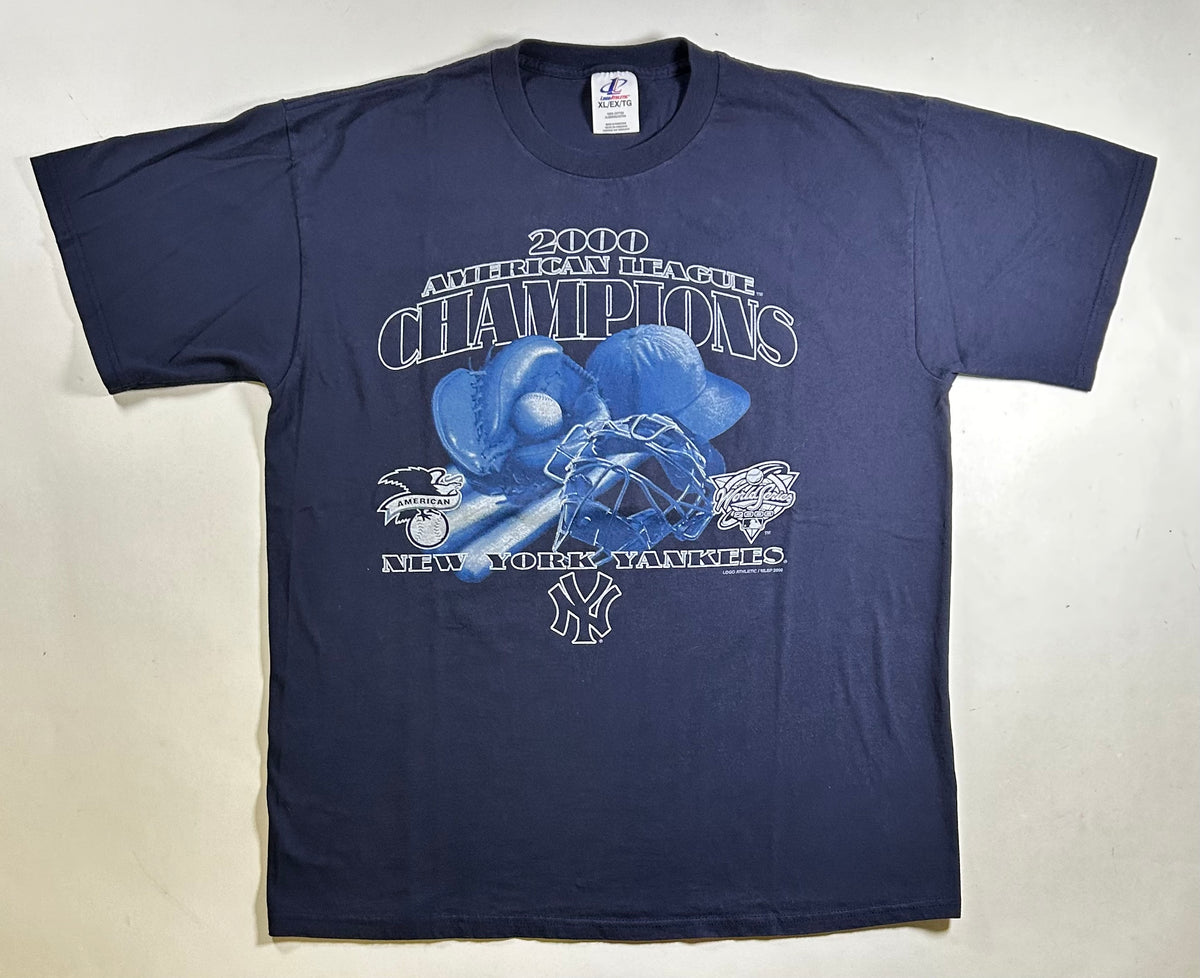 Vintage Logo Athletic New York Yankees 2000 American League Champions Tee XL 24.5x31.25 Inches