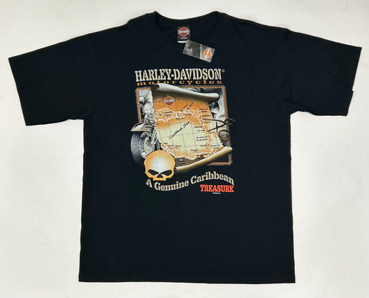 Vintage 00s Harley Davidson Motorcycles Big Twin Aruba Bike Tee XL Big 25x32.25 Inches Brand New With Tags