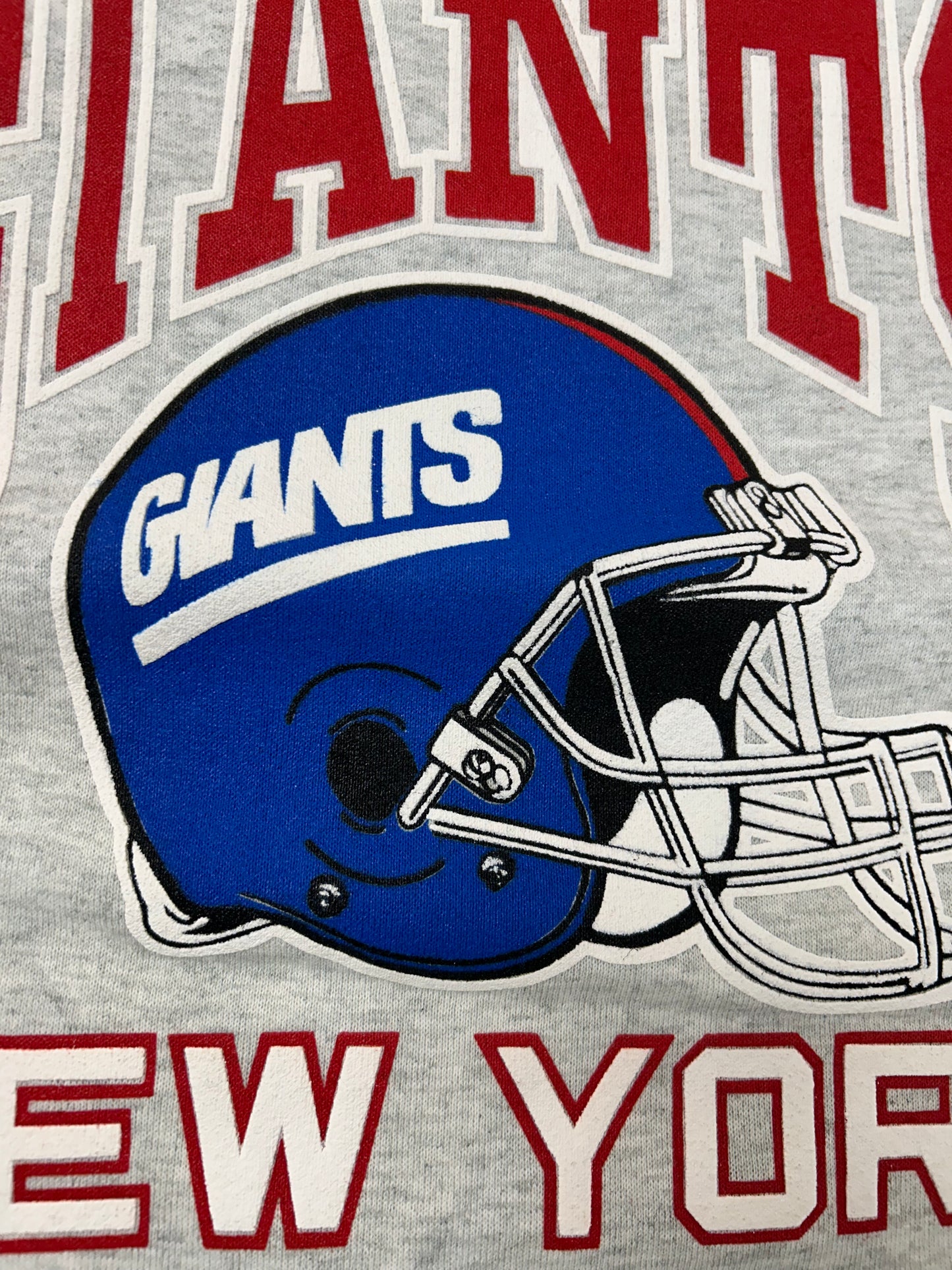 Vintage 90s New York Giants NFL Crewneck Sweatshirt Raglan L/XL Fit 24.25x29.5 Inches