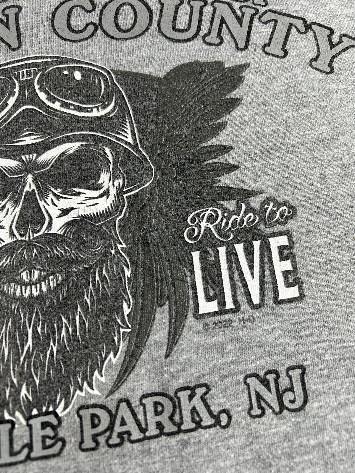 2022 Harley Davidson Motorcycle Of Bergen County Live To Ride Ride To Live Rochelle Park, NJ Tee XL 23.75x29.25 Inches