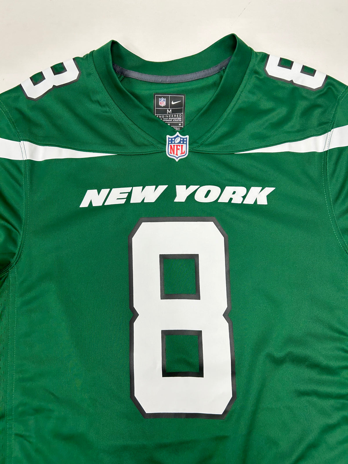 New York Jets Aaron Rodgers # 8 NFL Nike Jersey Medium Men’s Green 2023