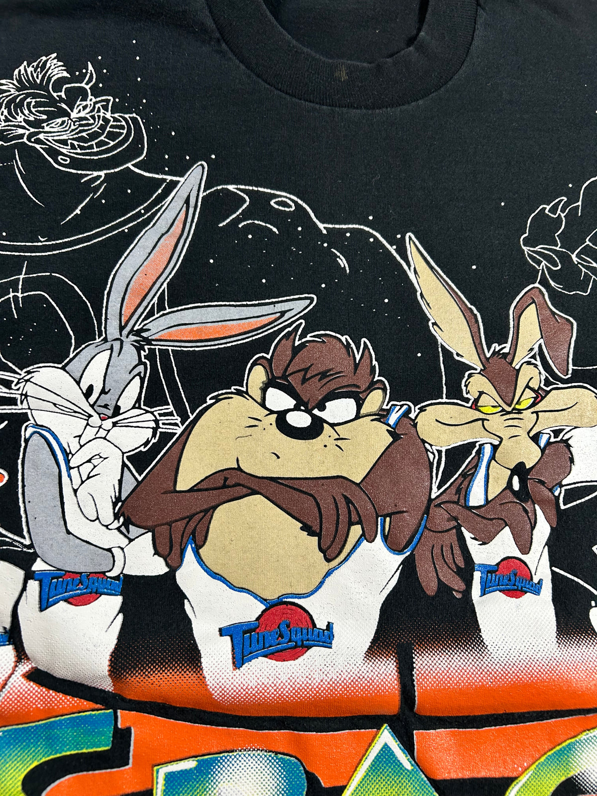 Vintage Space Jam Movie Promo Long Sleeve T-shirt 1996 Looney Tunes XL 24.5x31.25 Inches
