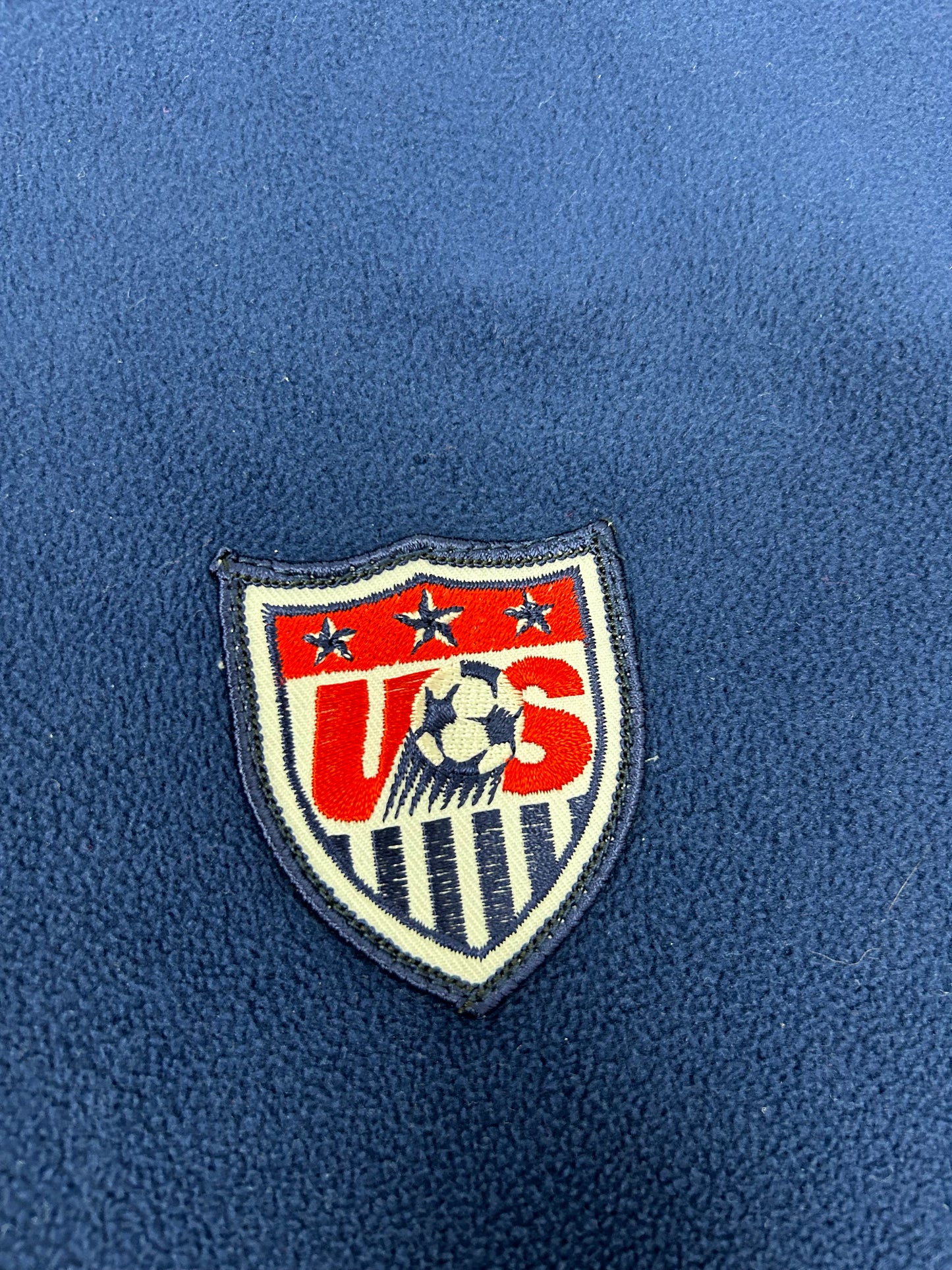 Vintage Nike USA Soccer Team Vest XL Blue Red Fleece Swoosh With USA Sticker