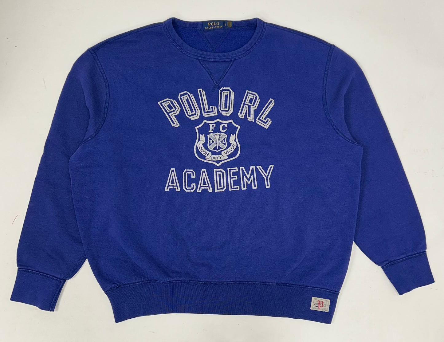 Polo Ralph Lauren Sweatshirt Polo RL Academy Football Club Mens Large Blue