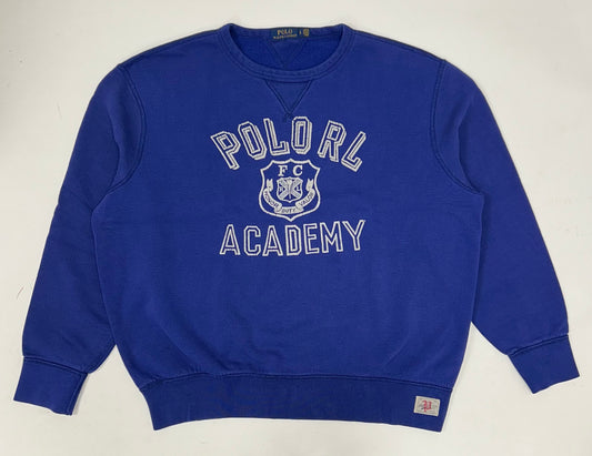 Polo Ralph Lauren Sweatshirt Polo RL Academy Football Club Mens Large Blue