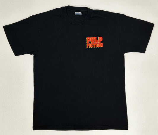 Vintage Pulp Fiction Movie Promo Tee 1994 You Won’t Know The Facts Until You See The Fiction Tagged Large 22x29.25 Inches