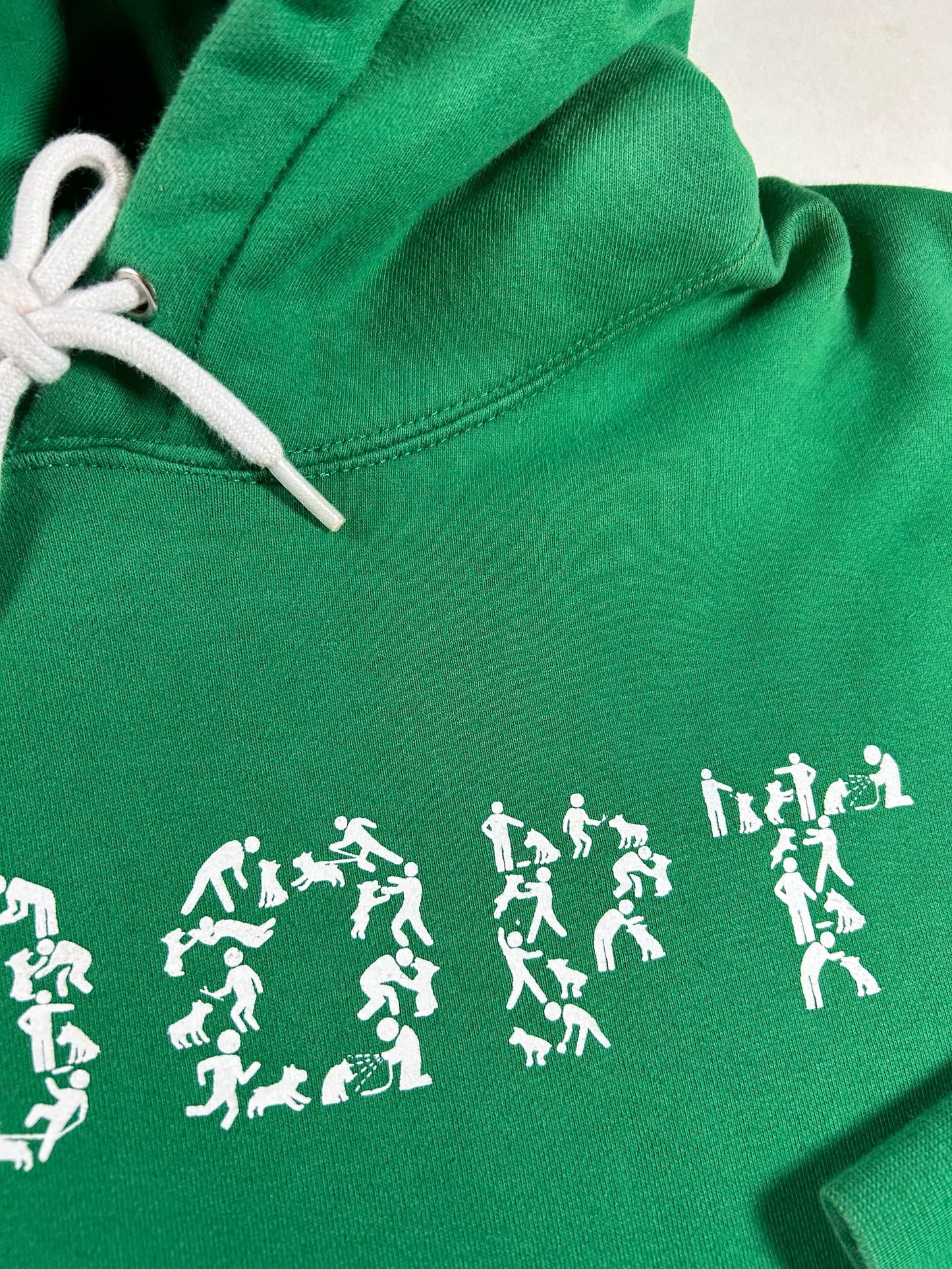 Vintage Adopt Dogs In Dogs/Human Spellout Hooded Sweatshirt