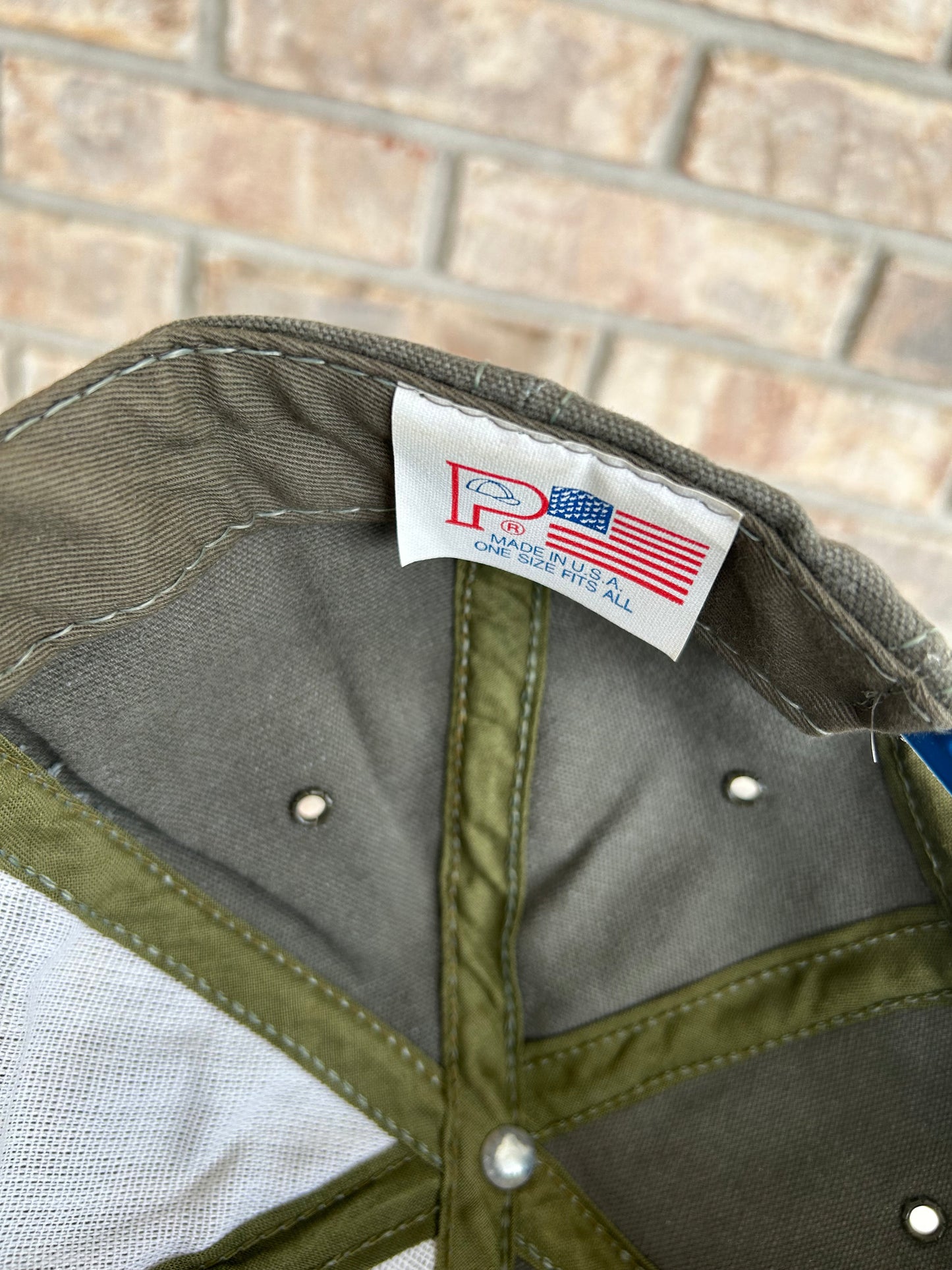 Vintage Out for Trout Snapback Fishing Hat Cap Made In The USA Great Fading 90s