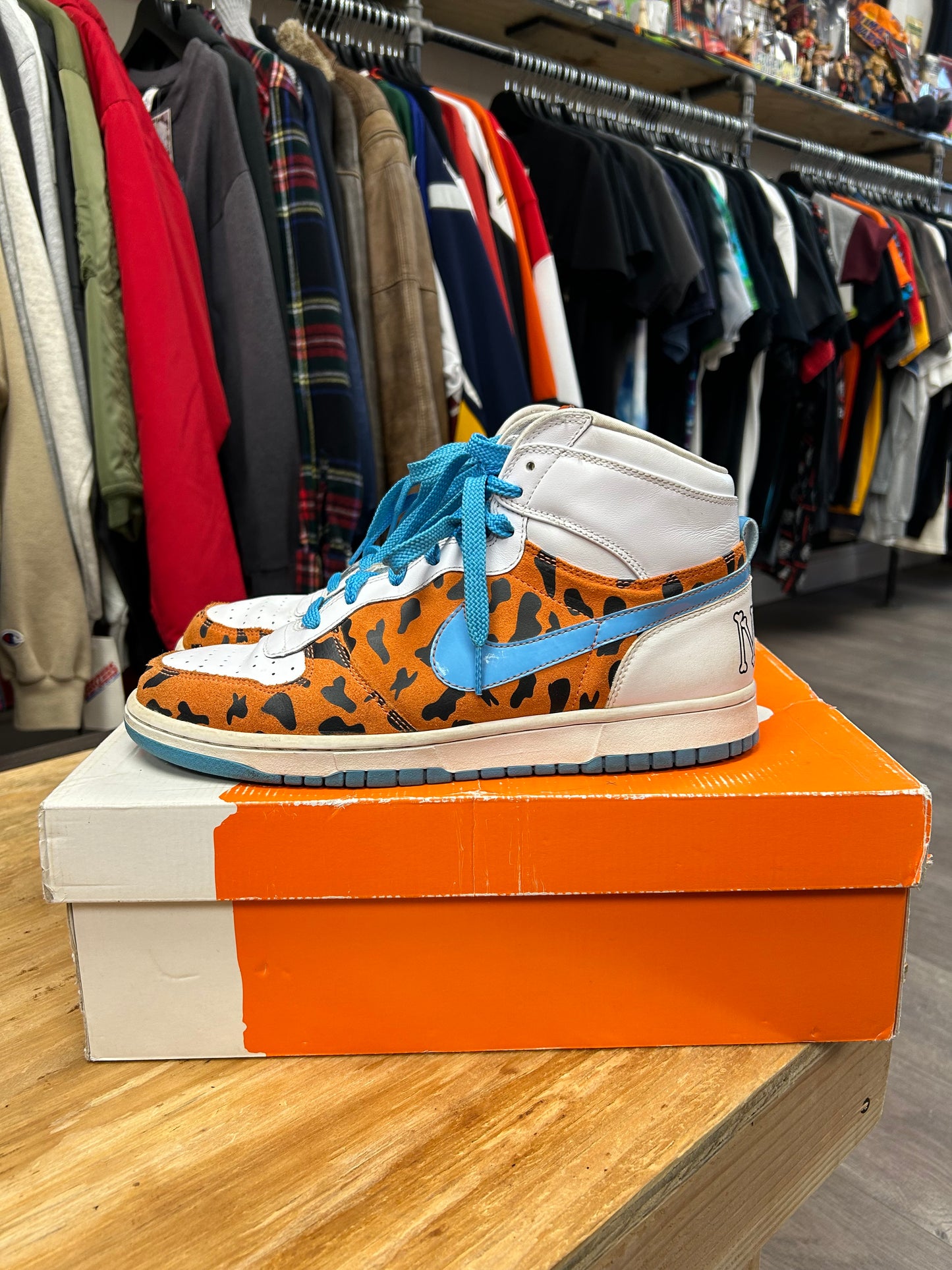 2009 Nike Fred Flintstone Big High QK Sneakers 9.5 370428841 Great Condition No Box As Is