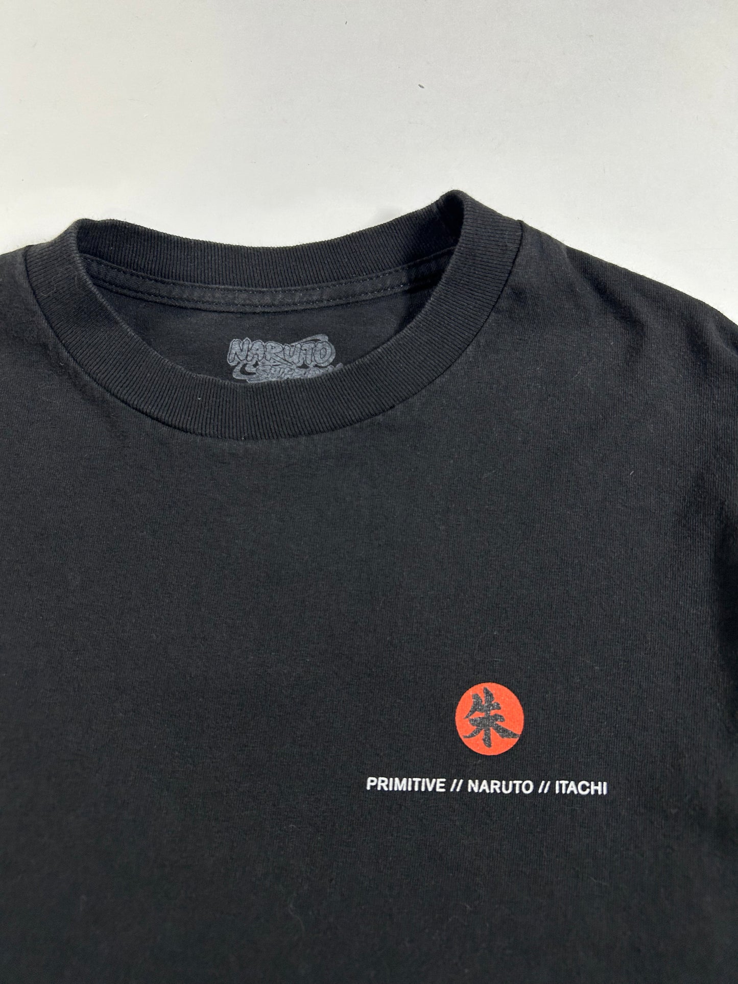 Primitive Naruto Itachi Long Sleeve Shirt Size Medium 19.5x27.5 Inches Black Skateboard Anime
