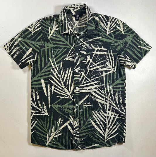 Volcom Floral Short Sleeve Button Up Shirt 2019 Skate Skateboarding Surf Large 21.5x30.25 Inches