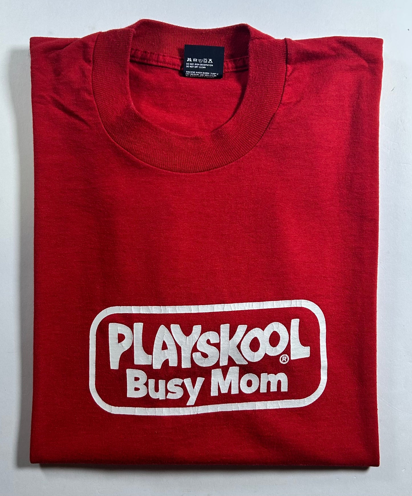 Vintage 90s Playskool Busy Mom Promo Shirt  Screen Stars Best Tag 20x28 Inches Medium Fit