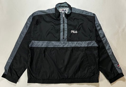 Vintage Fila 1/2 Zip Pullover Windbreaker Jacket Tagged Medium Can Fit Large 25.5x27.25 Inches