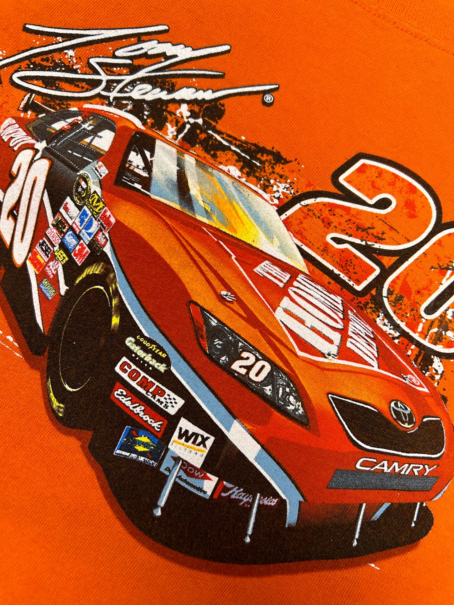 Vintage 00s Tony Stewart NASCAR #20 Toyota Tee Medium 20.5x26.5 Inches