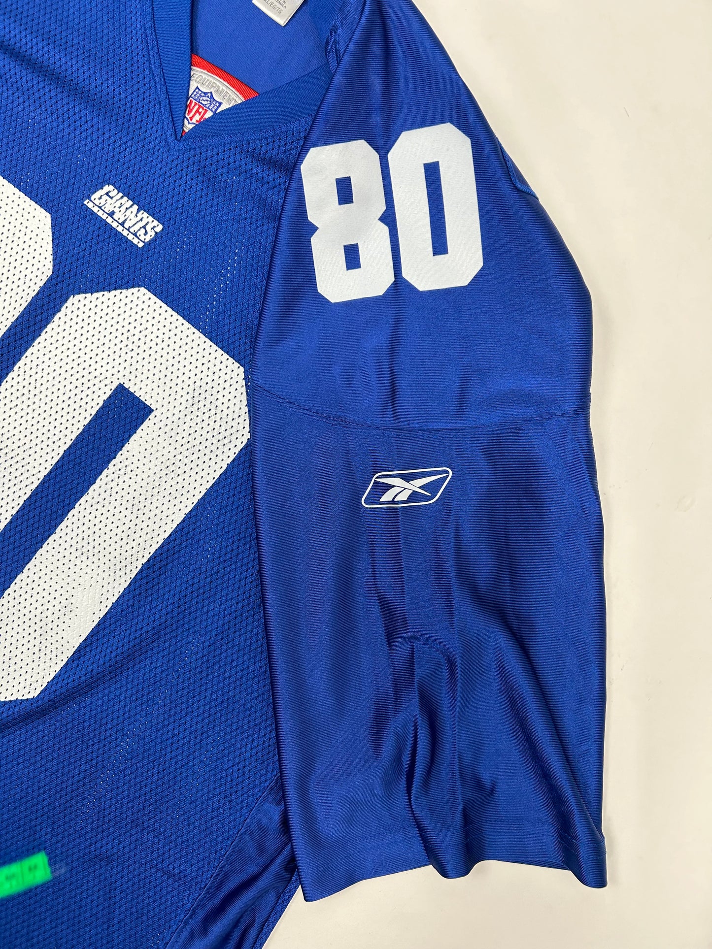 Vintage 00s Reebok New York Giants Jeremy Shockey #80 NFL Jersey XL 26.75x32/34 Inches Blue