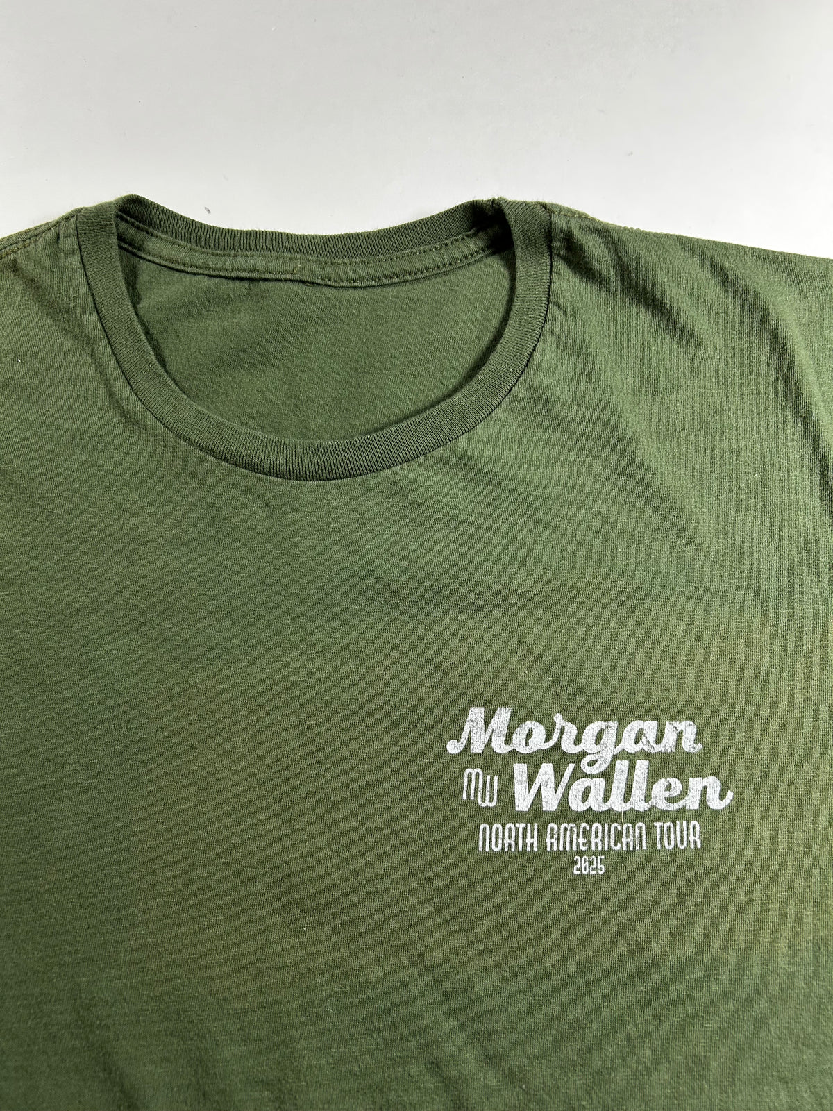 Morgan Wallen "I'm The Problem" 2025 North American Tour Music Tee Medium 19.25x26.25 Inches Green