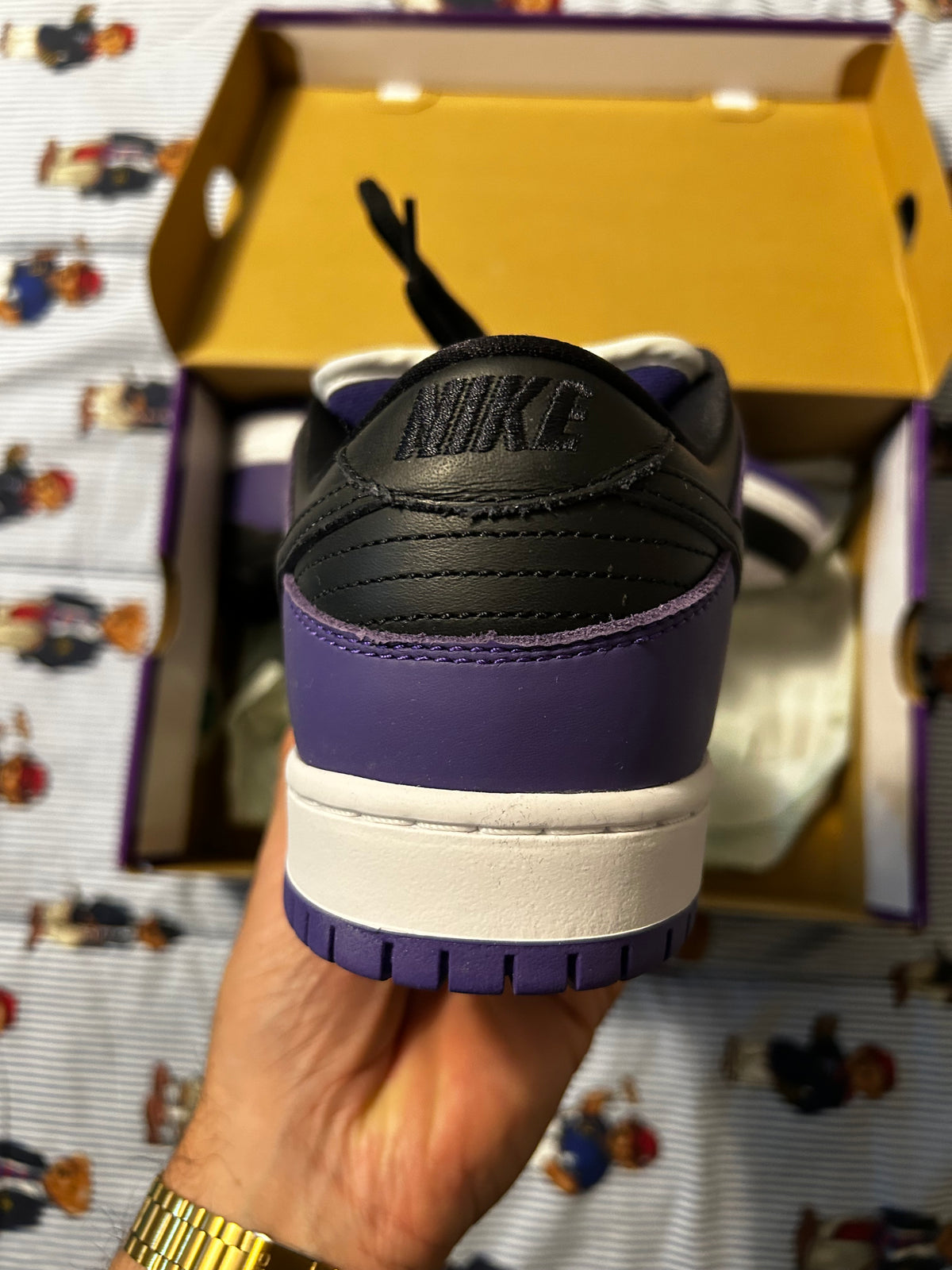 Nike SB Dunk Low Court Purple Size 10 Brand New With Box Skateboarding Shoe Skate