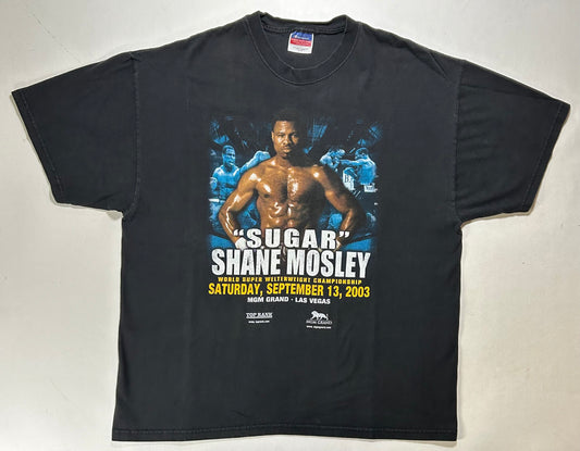 Vintage Sugar Shane Mosley Championship Promo Shirt boxing tee 2003 XL MGM Grand