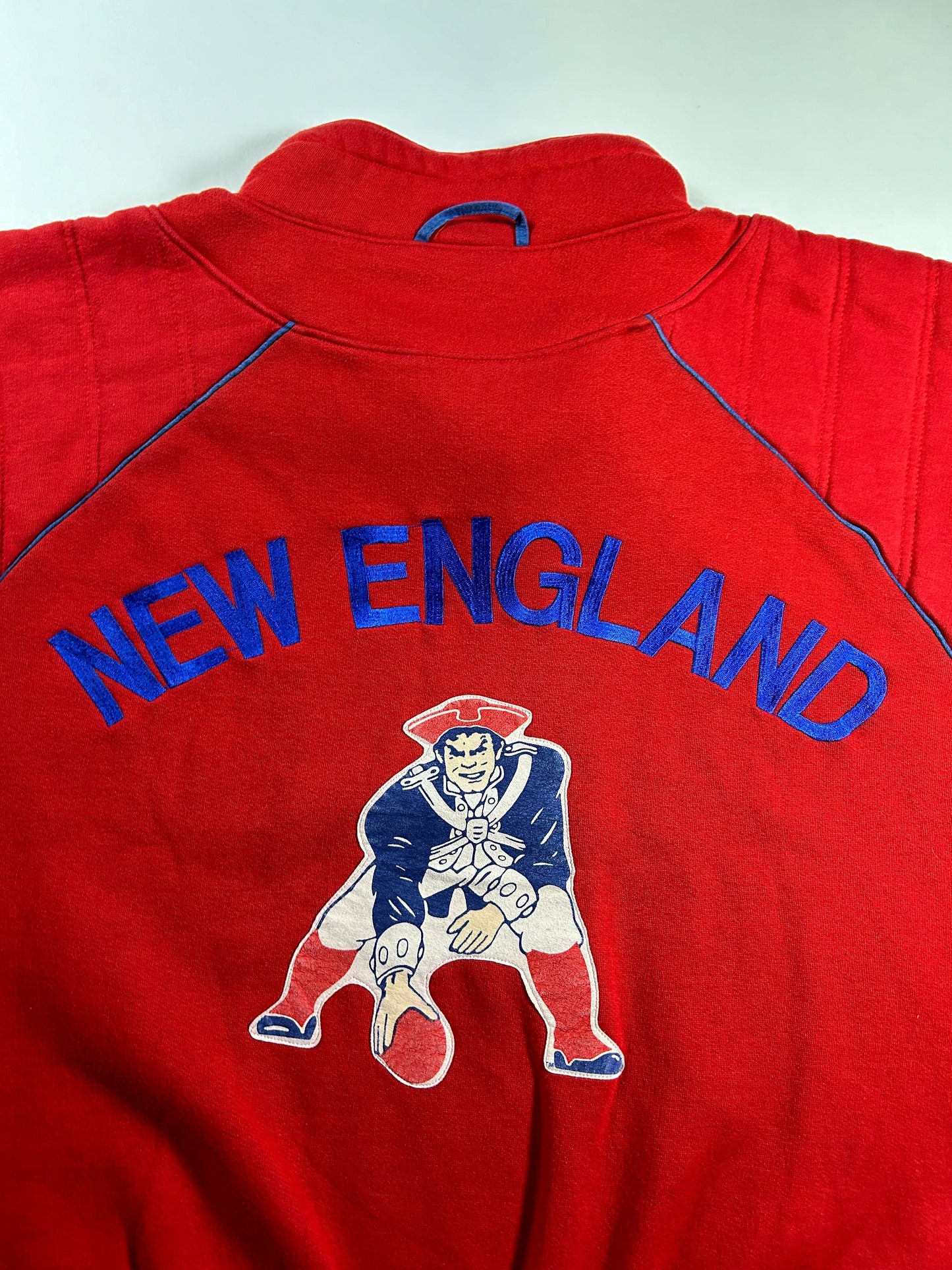 Vintage Nike NFL Quarter Zip Jacket New England Patriots Large 25.75x25.75 90s