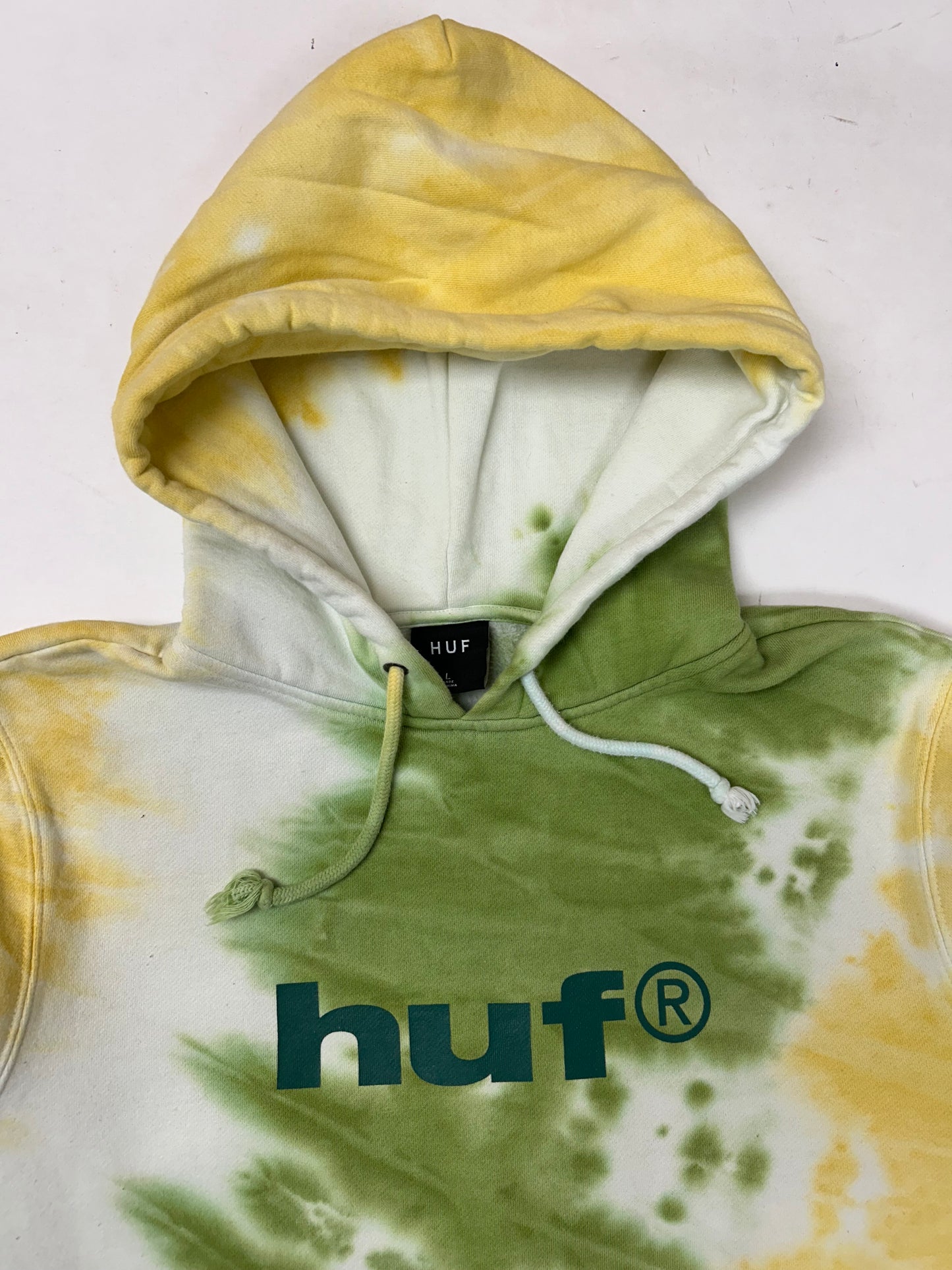 Huf Worldwide Tie-Dye Hooded Sweatshirt Large/Medium Fit 22.5x29 Inches