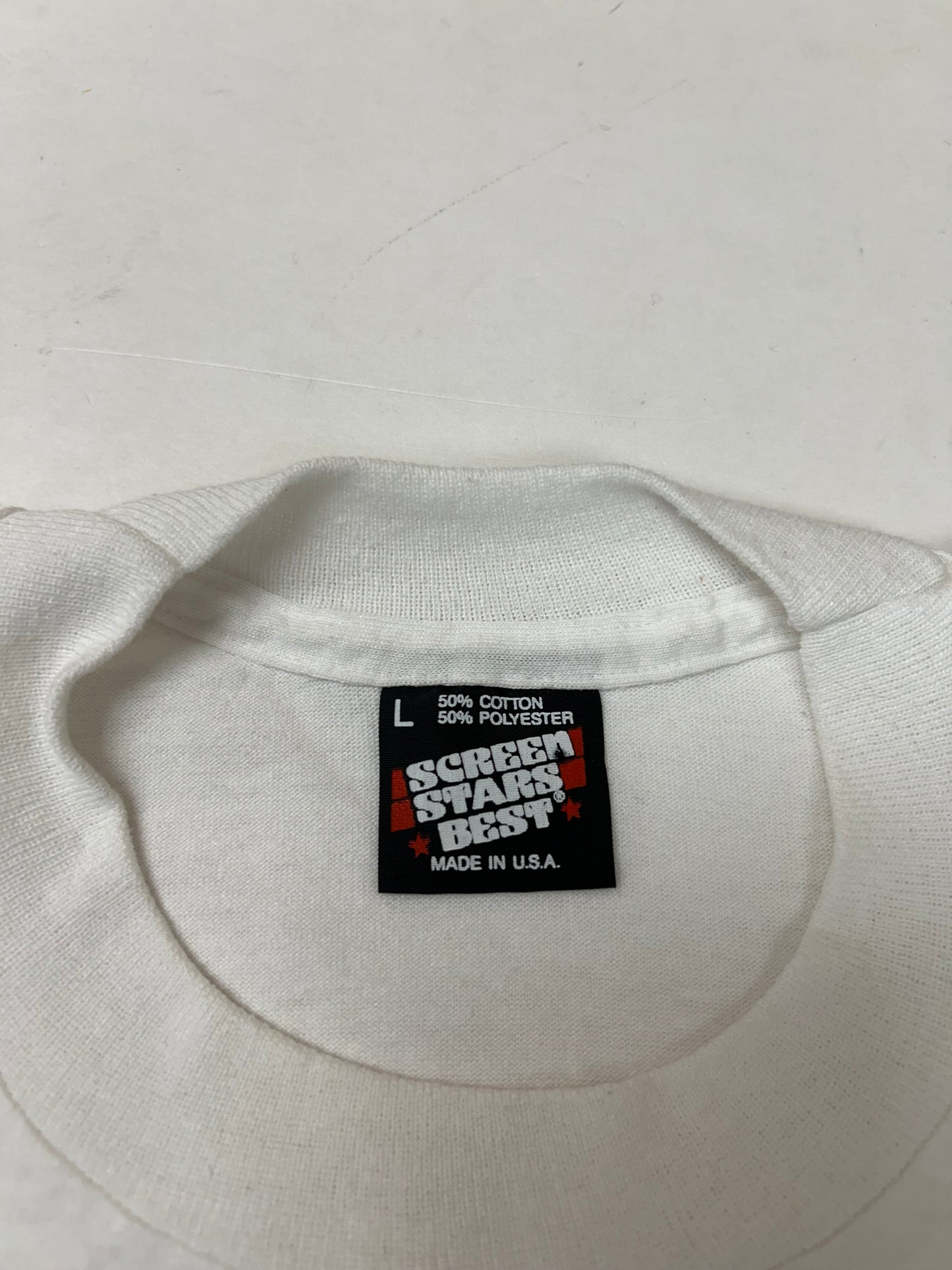 Vintage 1991 Operation Desert Storm Support The Troops Tee Medium Fit 19.75x27 Inches White